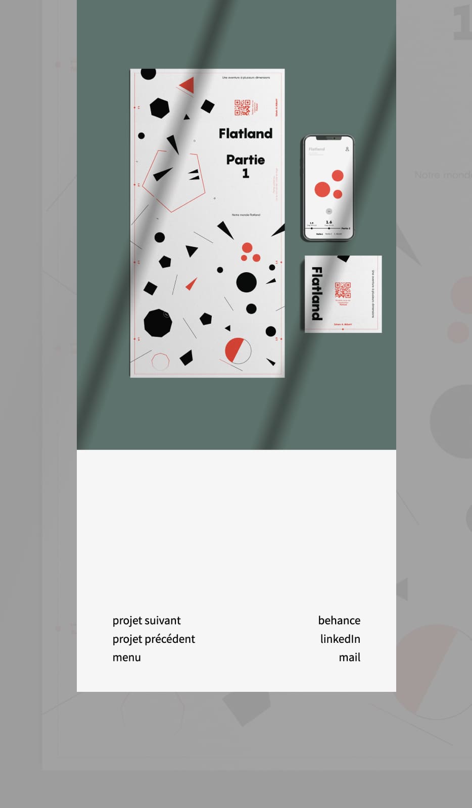 Portfolio 2020 - Page projet Flatland mobile